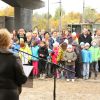 Odsłonięcie obelisku upamiętniającego Nauczycieli z Tajnej Organizacji Nauczycielskiej fot. Maciej Łydek