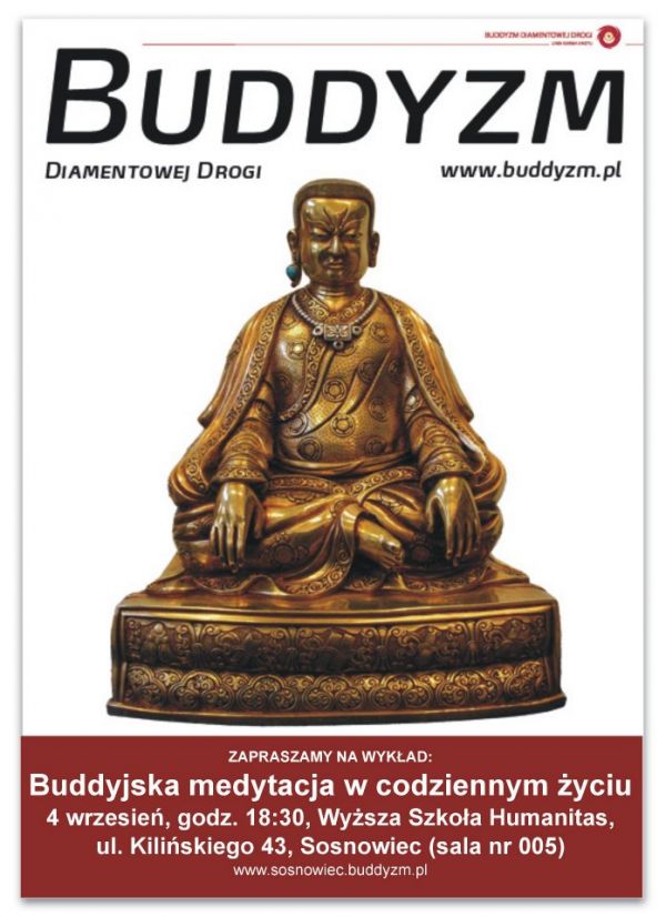 Buddyjski Ośrodek Medytacyjny w Sosnowcu zaprasza na wrześniowe wykłady