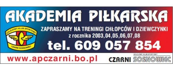 Adakemia Piłkarska Czarni zaprasza
