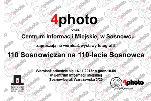 Wernisaż wystawy fotografii „110 Sosnowiczan na 110 – lecie Sosnowca”